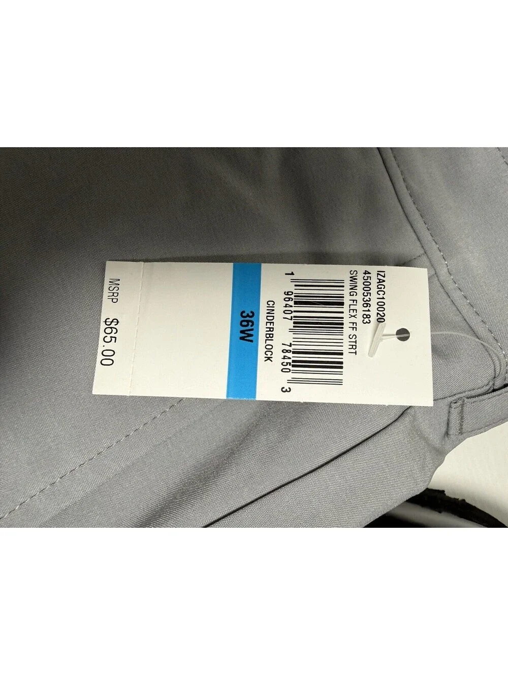 NWT Izod Golf Swingflex STRAIGHT Fit Grey Shorts-32